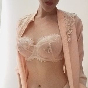Empreinte Balconette Bra ' Thalia ' in Pale Candy Pink, Size 30E